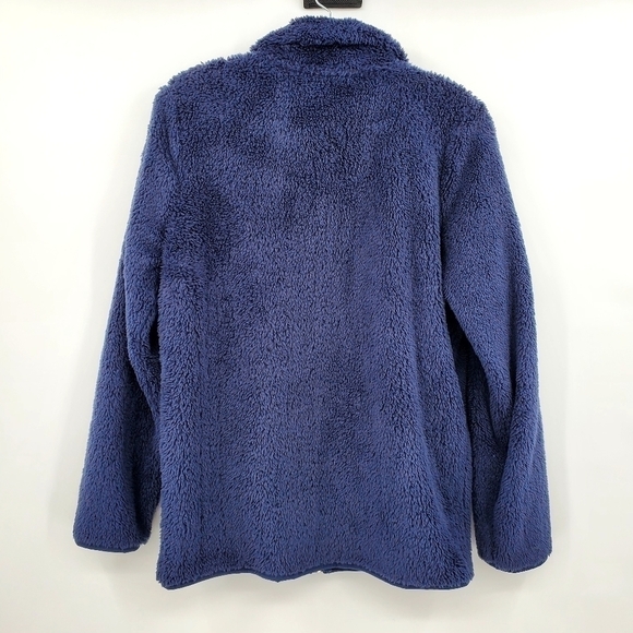 Soft Surroundings Navy Blue Cozy Jacket with Golden Zipper - Picture 3 of 7